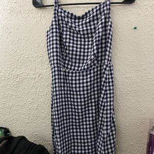 Old Navy Gingham LinenBlend Fit&Flare Cami Sundres